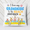 Personalized Mom Grandma Beach Pillow JN211 26O34 (Insert Included) 1