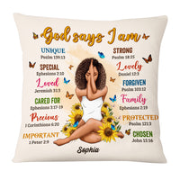 Personalized God Says Daughter Sunflowers Pillow SB52 32O53 thumb 1