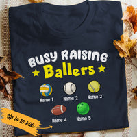 Personalized Mom Sports Busy Raising Ballers T Shirt FB205 81O53 thumb 1