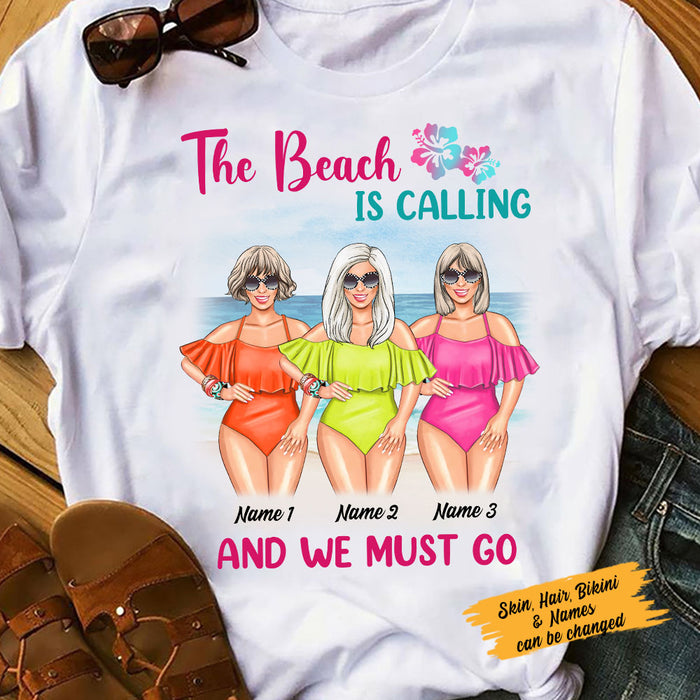 Personalized Beach Is Calling Friends T Shirt JN211 95O58 1