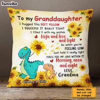 Personalized To Granddaughter Sunflower Hug This Pillow AG224 58O31 thumb 1