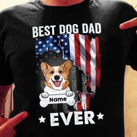 Personalized Dog Dad Flag T Shirt JN45 95O58 thumb 1