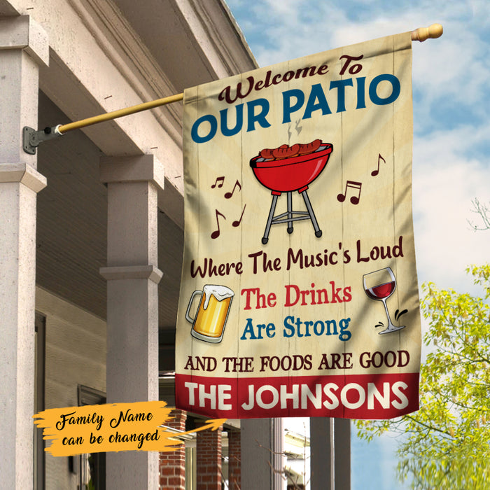 Personalized Welcome To Partio Backyard Gardening Flag AG73 73O47 1