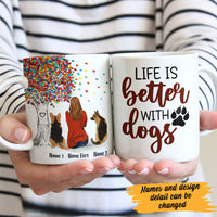 Personalized Life Is Better With Dogs Mug FB11 26O60 thumb 1