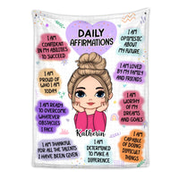 Personalized Inspiring Gift For Granddaughter Daily Affirmations Blanket 31349 thumb 1