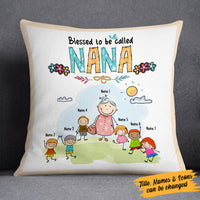 Personalized Blessed To Be Called Grandma Cartoon Pillow DB92 30O58 (Insert Included) thumb 1