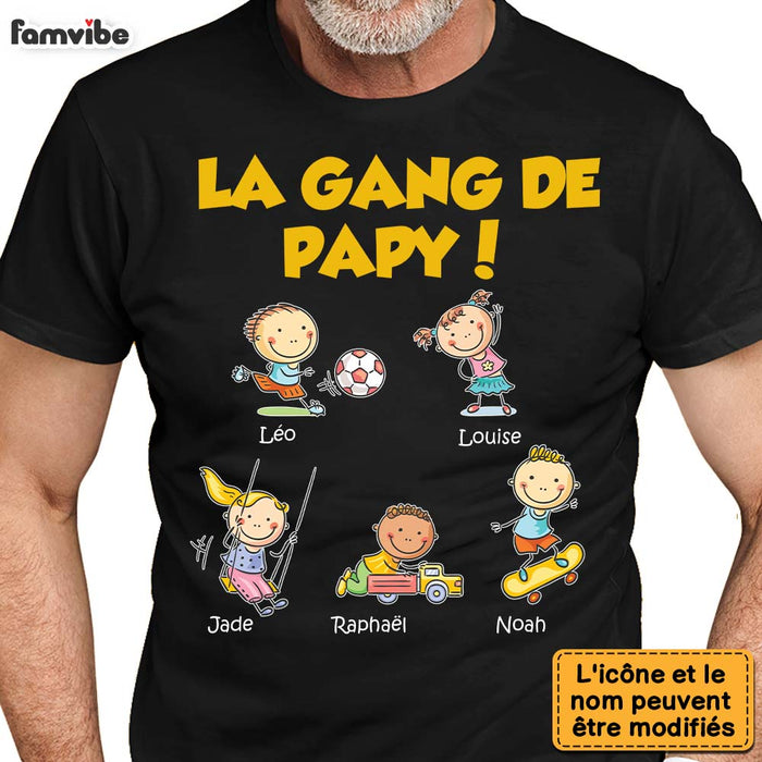 Personalized Gift For Grandpa French Papa Grand-père Shirt - Hoodie - Sweatshirt 31066 1
