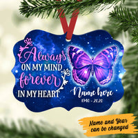 Personalized Purple Butterfly Memorial MDF Benelux Ornament NB91 81O60 thumb 1