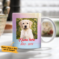 Personalized Dog Cat Loss Memorial Left Paw Prints On My Heart Mug NB201 87O36 thumb 1