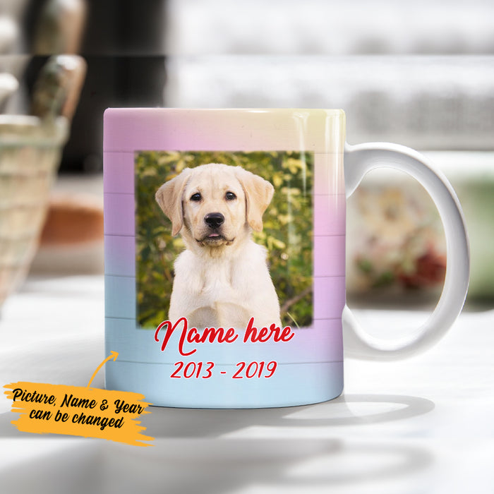 Personalized Dog Cat Loss Memorial Left Paw Prints On My Heart Mug NB201 87O36 1