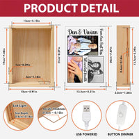 Personalized Couples Gift From Our First Kiss Picture Frame Light Box 31550 thumb 1