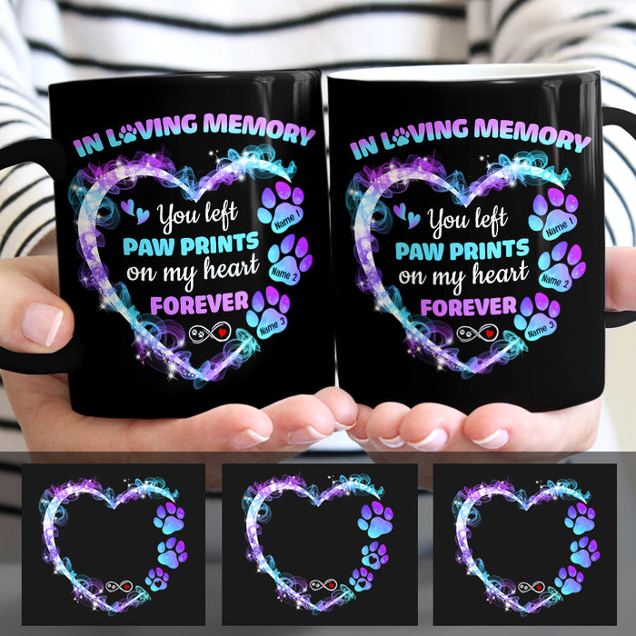 Personalized You Left Paw Prints on My Heart Dog Memorial Mug MR224 67O47 1