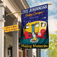 Personalized Happy Camper Camping Garden Flag JN252 81O53 thumb 1