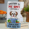 Personalized Welcome To Dog Kitchen Towel  DB191 30O57 thumb 1