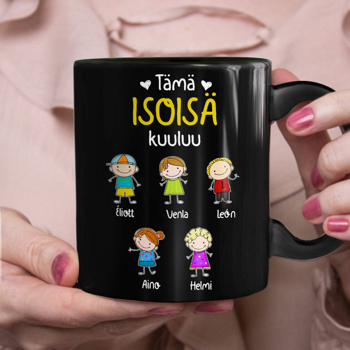 Personalized Grandma Grandpa Belongs Finnish Isoisä Isoäiti Mug AP72 81O34 1
