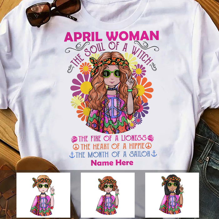 Personalized Hippie Girl T Shirt MR162 73O34 1