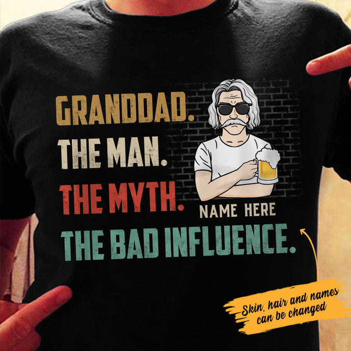 Personalized Dad Grandpa The Man T Shirt MR224 30O57 1