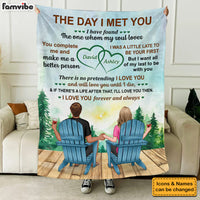Personalized Gift For Couple The Day We Met Blanket 31260 thumb 1