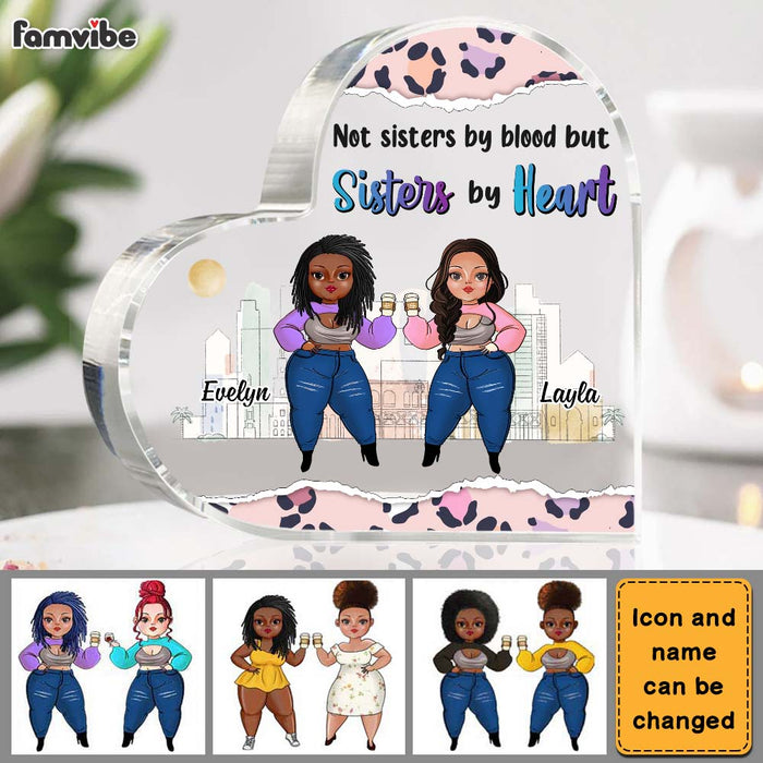 Personalized Sisters By Heart Friendship Friend Keepsake Acrylic Plaque 22645 1
