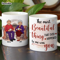 Personalized Couple The Most Beautiful Thing That Ever Happened To Me Was You Mug 31061 thumb 1