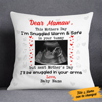 Personalized Baby Snuggled Up In Love Of Mom Pillow MR51 65O53 (Insert Included) thumb 1
