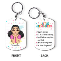 Personalized Mental Health Gift For Granddaughter Little Reminders Aluminum Keychain 22837 thumb 1
