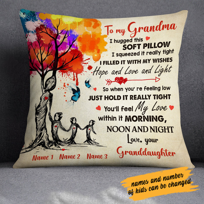 Personalized Mom Grandma Tree Hug Pillow MR31 30O34 1