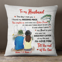 Personalized Couple Love Fishing Pillow MR223 65O36 (Insert Included) thumb 1