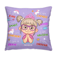 Personalized Birthday Gift For Granddaughter Affirmation Unicorn Pillow 30986 thumb 1