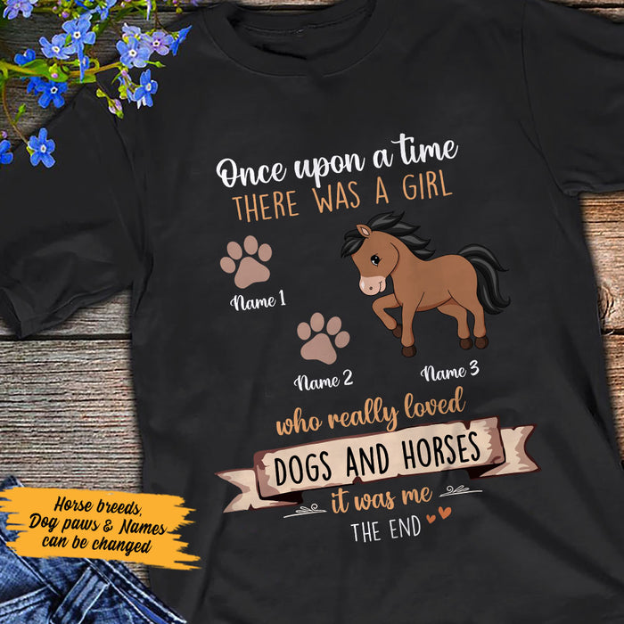 Personalized Horse And Dog T Shirt DB81 30O58 1