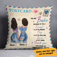 Personalized To My Bestie Friends Pillow FB41 30O60 (Insert Included) thumb 1