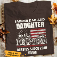 Personalized Farmer Papa Besties T Shirt JL291 26O36 thumb 1
