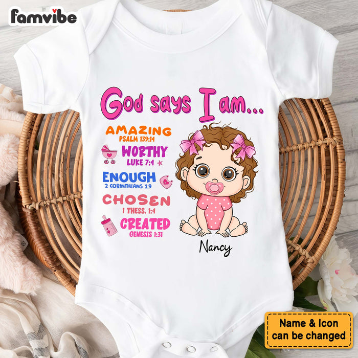 Personalized Gift For Baby God Says You Are Baby Onesie 31408 1