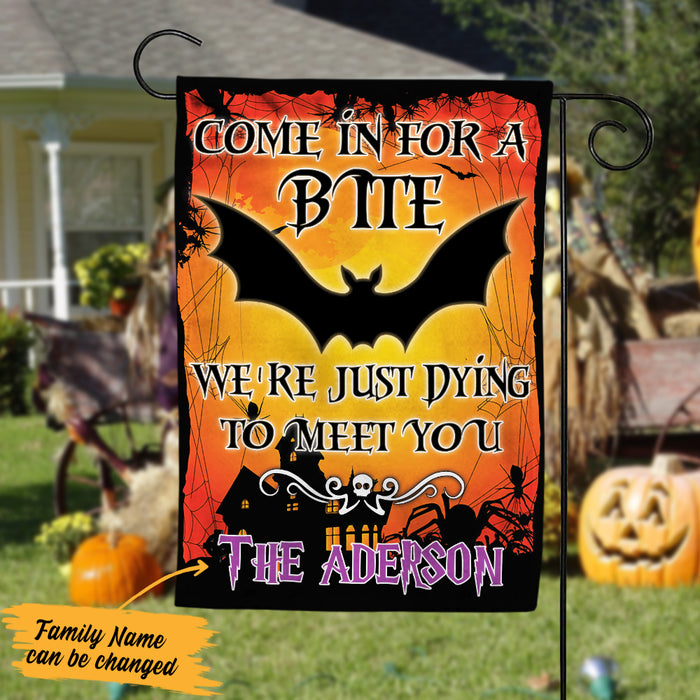 Personalized Halloween Come In For A Bite Flag JL162 65O57 1