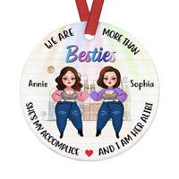 Personalized We Are More Than Friends Circle Ornament NB94 30O69 thumb 1