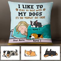 Personalized Stay In Bed With My Dog  Pillow DB42 29O47 thumb 1