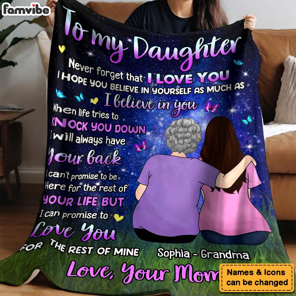 Personalized Gift For Daughter Never Forget I Love You Blanket 31297 Primary Mockup