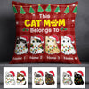 Personalized Cat Mom Belongs To  Pillow NB163 65O47 (Insert Included) 1