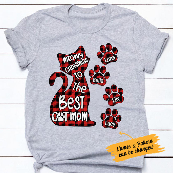 Personalized Best Cat Mom Christmas T Shirt OB193 85O53 1