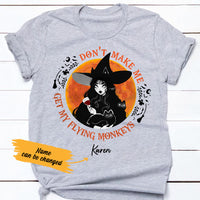 Personalized Wine Witch Get Her Flying Monkeys Halloween T Shirt JL251 26O36 thumb 1
