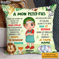 Personalized Gift For Grandson French Woodland Animals Pillow 30787 thumb 1