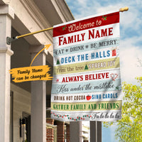 Personalized Christmas Rules Flag NB181 81O58 thumb 1