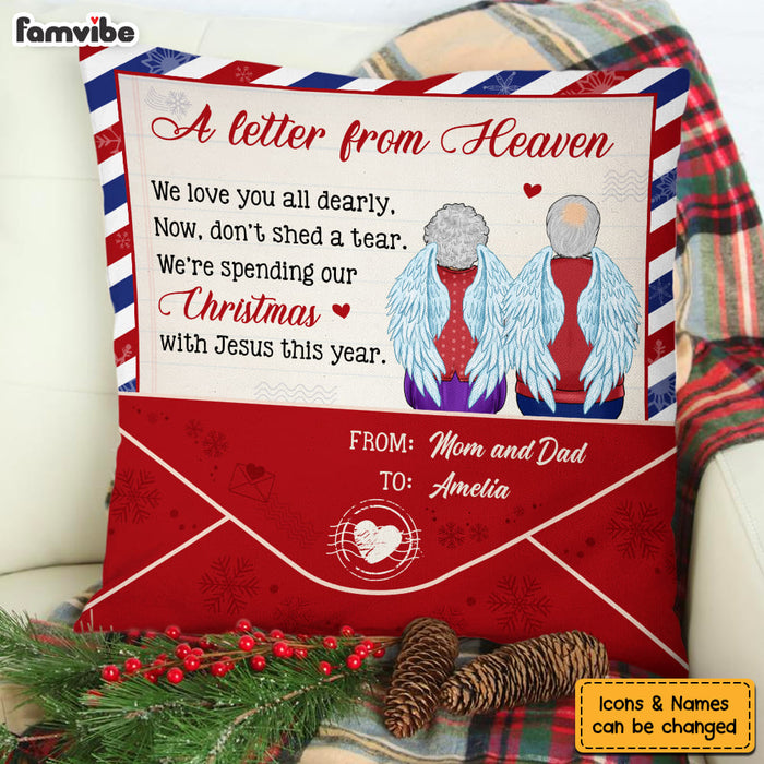 Personalized Memorial Gift A Letter From Heaven Pillow 30063 1