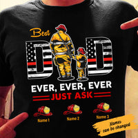 Personalized Dad Grandpa Firefighter T Shirt MY242 30O58 thumb 1