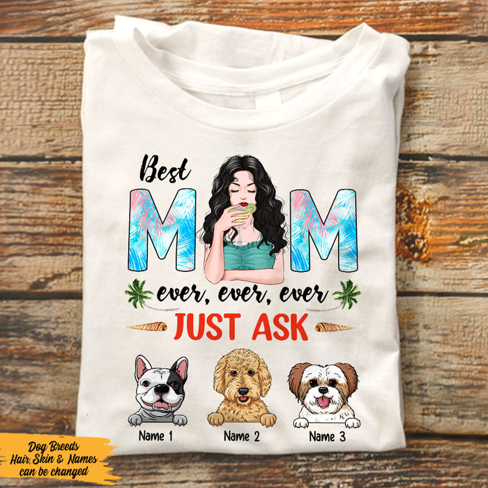 Personalized Dog Mom Beach T Shirt JN114 30O47 1