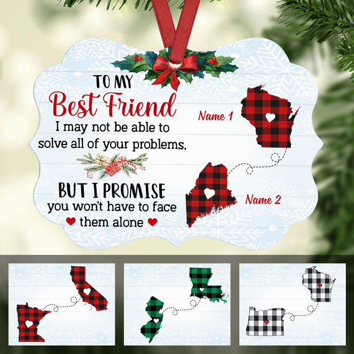 Personalized Long Distance To Best Friend Benelux Ornament NB182 30O47 1