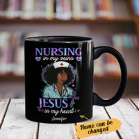 Personalized Nursing in Vein Jesus in Heart BWA Mug JL242 28O34 thumb 1