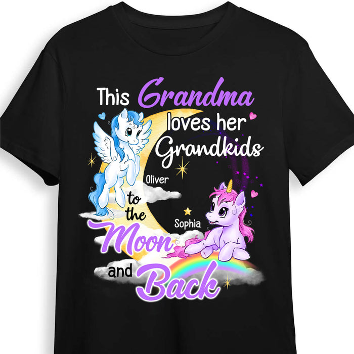 Personalized This Grandma Loves Her Grandkids To The Moon And Back Shirt - Hoodie - Sweatshirt 22702 1