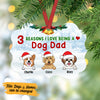 Personalized Reasons I Love Being A Dog Mom MDF Ornament NB23 73O53 1