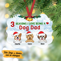 Personalized Reasons I Love Being A Dog Mom MDF Ornament NB23 73O53 thumb 1